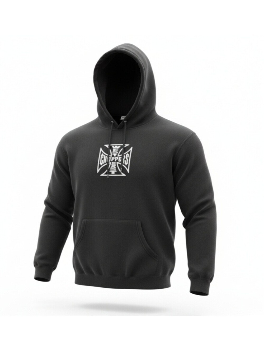 West Coast Choppers Hoodie Medium Black Double Sided Cobra Snake Cross
